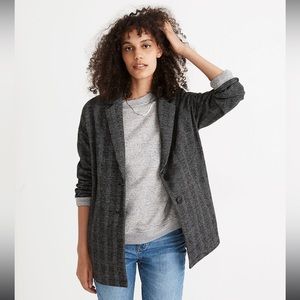 Madewell Glen Plaid Knit Oversized Blazer